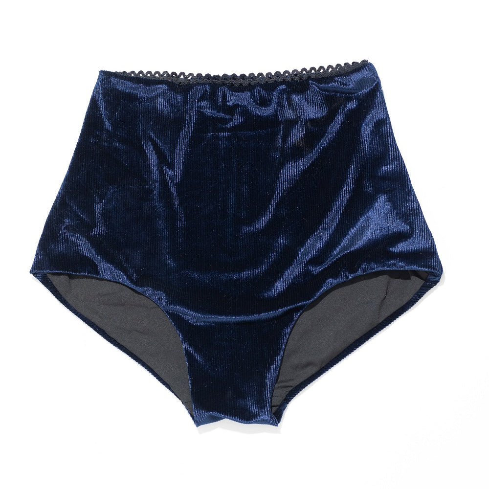 תחתון ביקיני טנריף קטיפה כחול