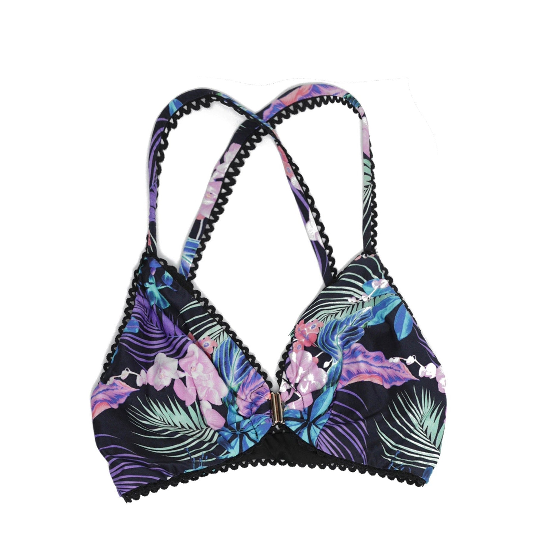 טופ ביקיני טנריף טרופי שחור
