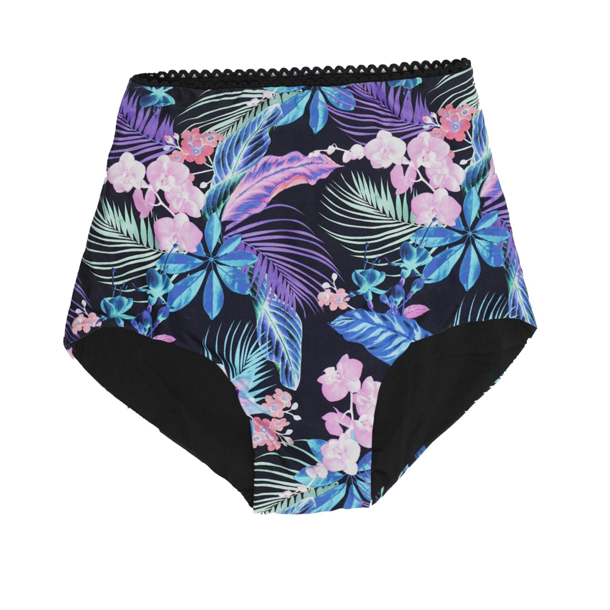 תחתון ביקיני טנריף טרופי שחור